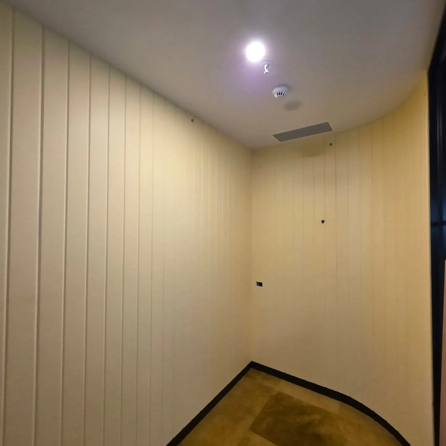 Acoustic panelling wall detail by Northside