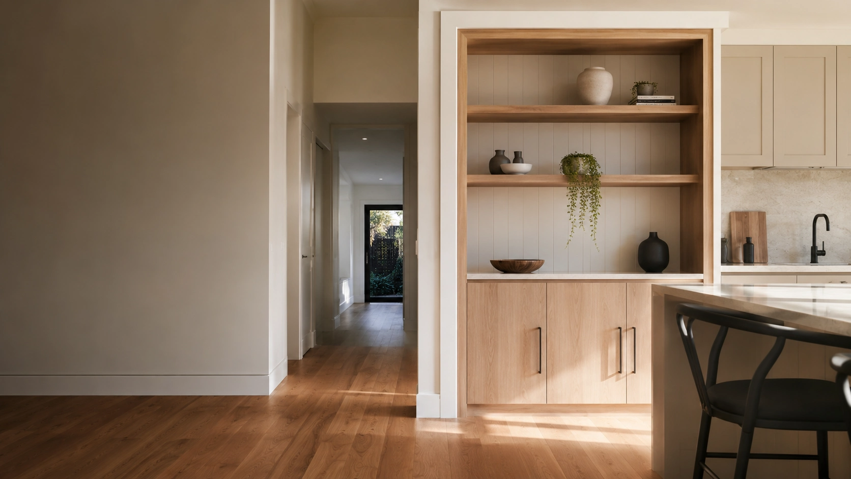 Built-in shelving and cabinetry alteration Melbourne by Northside — precision joinery detail