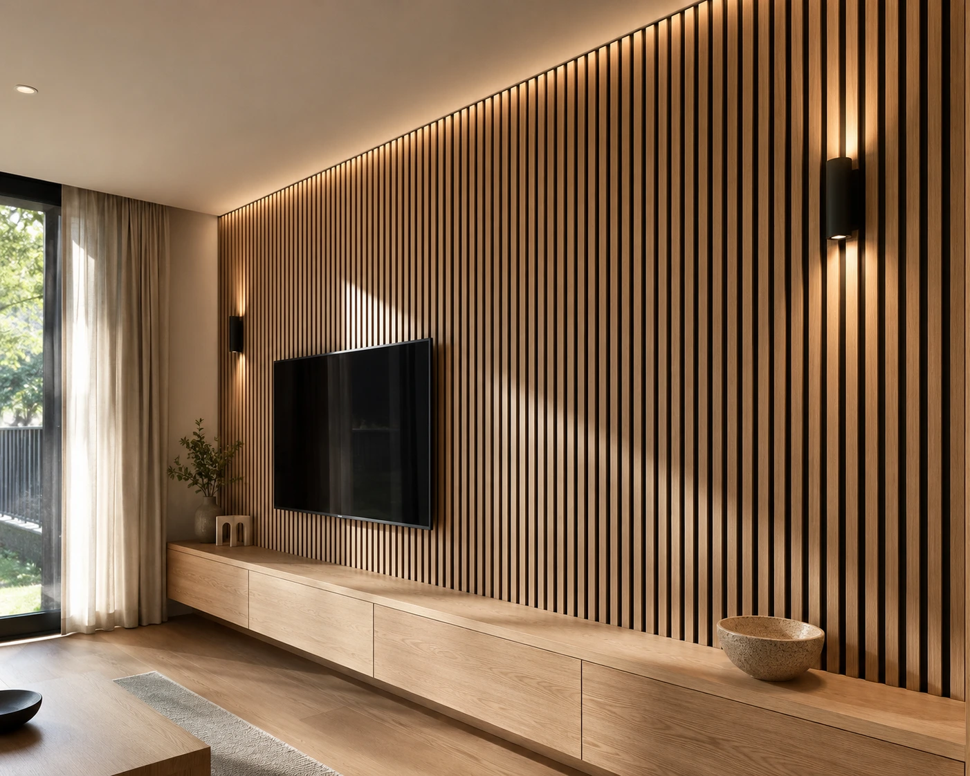 Acoustic timber slat panelling by Northside