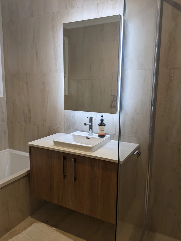 Custom bathroom vanity installation Bundoora Melbourne by Northside Joinery