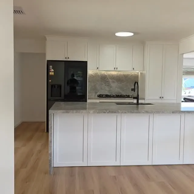 Natural stone finish kitchen in Mill Park, Melbourne