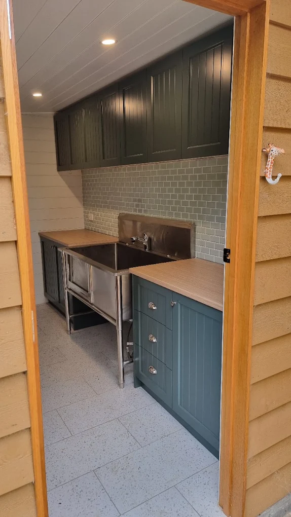 Custom laundry cabinetry install